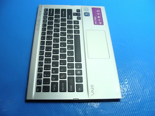 Sony VAIO SVT13116FXS 13.3" Genuine Palmrest w/Keyboard Touchpad 504UJ01002 - Picture 3 of 5