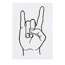 'Rock Hand' Temporary Tattoos / Transfers TO00019904 