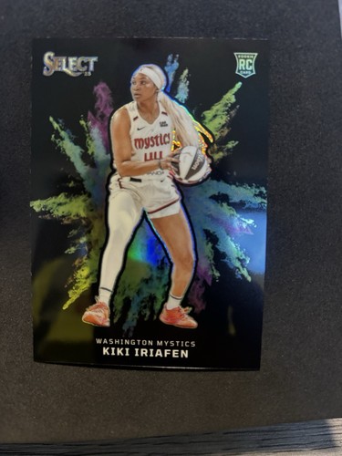 Kiki Iriafen [Black] #9 2025 Panini Select WNBA Color Blast card