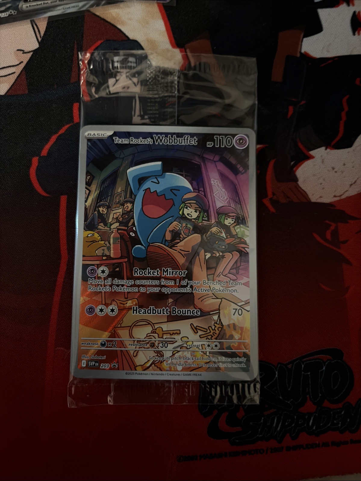 Team Rocket's Wobbuffet 203 Sv: Scarlet & Violet Promo Cards Holo