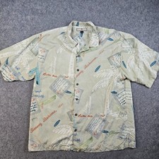 Tommy Bahama Shirt Mens XL 100 Silk Camp Loop Fish Hawaiian Swingers Club Beach