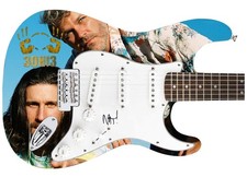 3OH!3 Nathaniel Motte Signed 1/1 Custom Graphics Photo Guitar