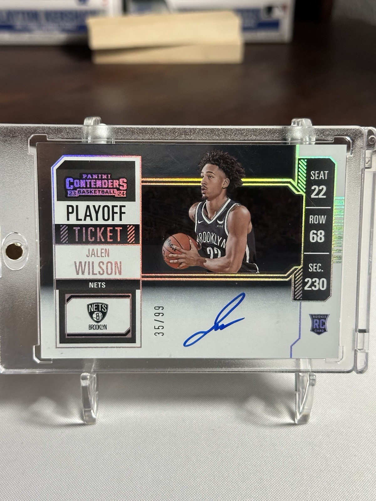 2023-24 Contenders JALEN WILSON #112 Playoff Ticket RC AUTO /99 - NBA NETS