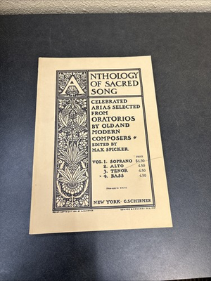 #ad Anthology Of Sacred Song Celebrated Arias Selected From Oratorios By Old A... $5.99