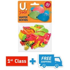 U.Party 60Pk Water Balloons Bombs Outdoor Summer Kids Party Colourful Balloon.
