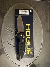 Hogue X1 Microflip Wharncliffe Black Folding Pocket Knife 24160