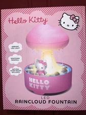 Hello Kitty  LED Raincloud Fountain Ambient Cozy Warm White Light Waterfall NEW