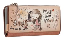 Anekke Hollywood Flexible RFID Wallet L Geldbörse Multicolor beige mauve Neu
