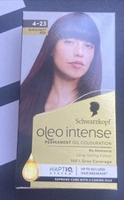 Image of Schwarzkopf Oleo Intense hair colour Dye Burgundy Red 4-23 Permanent No Ammonia
