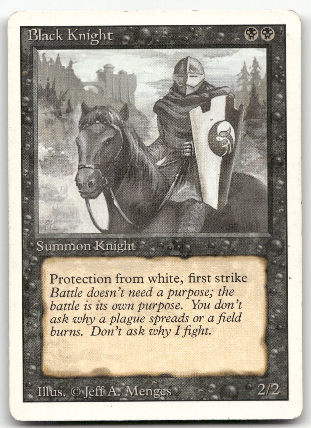 Black Knight (NM) Revised Edition 3ED Magic MTG