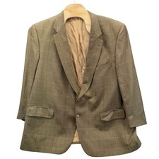 Vintage '93 Burberry London Windowpane 52 Boyds Philadelphia Suit Sport Coat