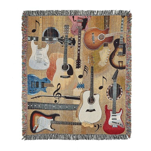 Manuelle ATGUIT Gitarre Collage Überwurf Decke, 50 Zoll x 60 Zoll - Bild 1 von 1