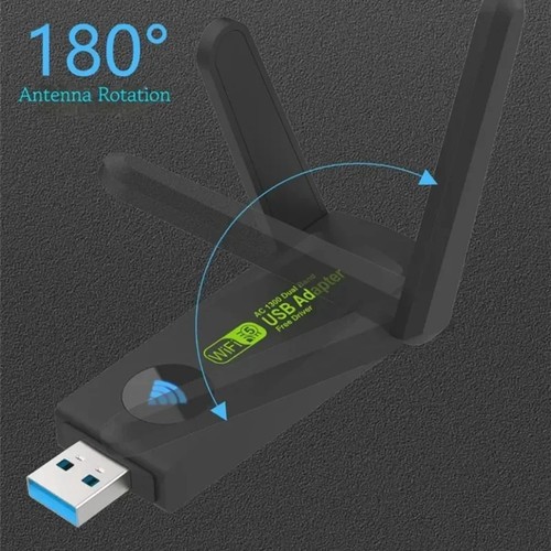 1300Mbps USB3.0 WiFi Adaptateur Bande 2.4G 5Ghz Sans WiFi Dongle Antenne1401 - Afbeelding 4 van 10
