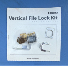 HON Vertical File Lock Kit Metal Polished Silver w/ Keys for File Cabinet