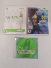 3 Wii Fitness Workout Exercise Games - Wii Fit, Zumba Fitness 2, Jillian Michael
