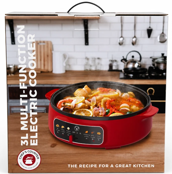 Multi-Function Electric Cooker 3L Red New In Box by Chef's Counter Slow Cooker
Opens in a new window
