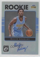2016-17 Donruss Optic Rookie Signatures Holo Silver Prizm Malik Beasley Auto 2e6
