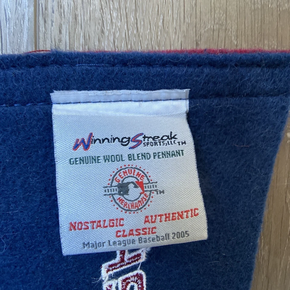 Winning Streak Chicago White Sox WS Champs Pennant 31"x13" Blue White Red Wool - Image 3 of 4