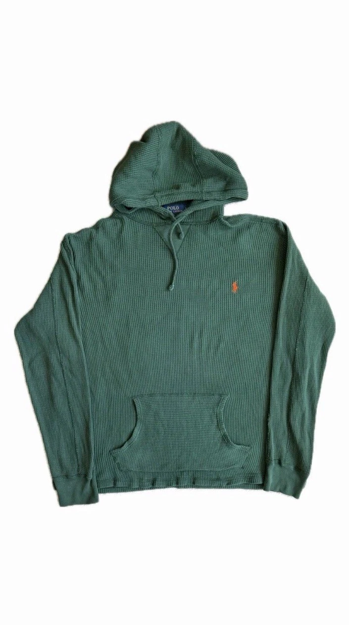 Polo Ralph Lauren Men’s Large Green Waffle Knit Lightweight Hoodie Pullover
Opens in a new window or