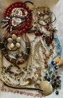 Costume Jewelry Mix Boho Dainty Brutalist Bling Glass Classic Colors Lot Inc Vtg