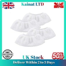 Set of 4 Washable Microfiber Cloths for Karcher Steam Cleaners - Eco-Friendly