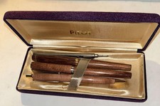 PILOT Fountain Pen Natural Wood Ballpoint Pen Mechanical Pencil Set from Japan