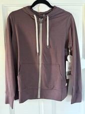 Vuori Women's Halo Performance Hoodie 2.0 Full Zip Elderberry Heather, Sz. S