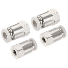 4pcs Push to Connect Fittings M5 Female Fit 6mm Tube OD Nickel-plated Copper
