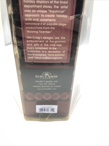 NOS Van Craig Vantastiks Roaring Twenties Kurt Adler Ornamentoriginal package - Imagen 7 de 14
