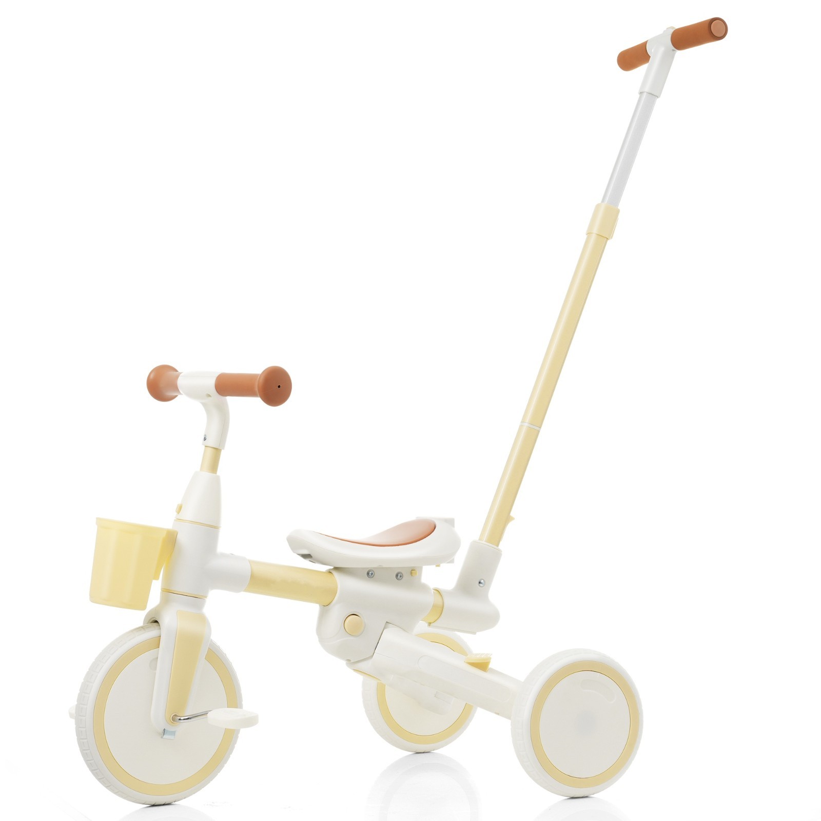 Foldable Kids Tricycle Portable Toddler Bike  Adjustable Pedals Removable Canop