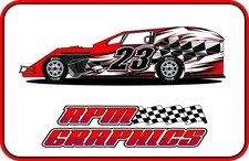 Race Car Graphic Vinyl Wrap Late Model Street Stock Dirt Imca Owm Style213 Race Car Graphic Vinyl Wrap Late Model Street Stock Dirt Imca Owm Style213