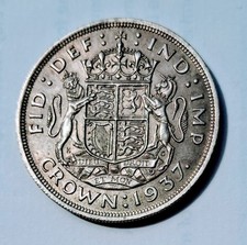 George VI Crown 1937 Coronation Crown 29g (50% Silver)