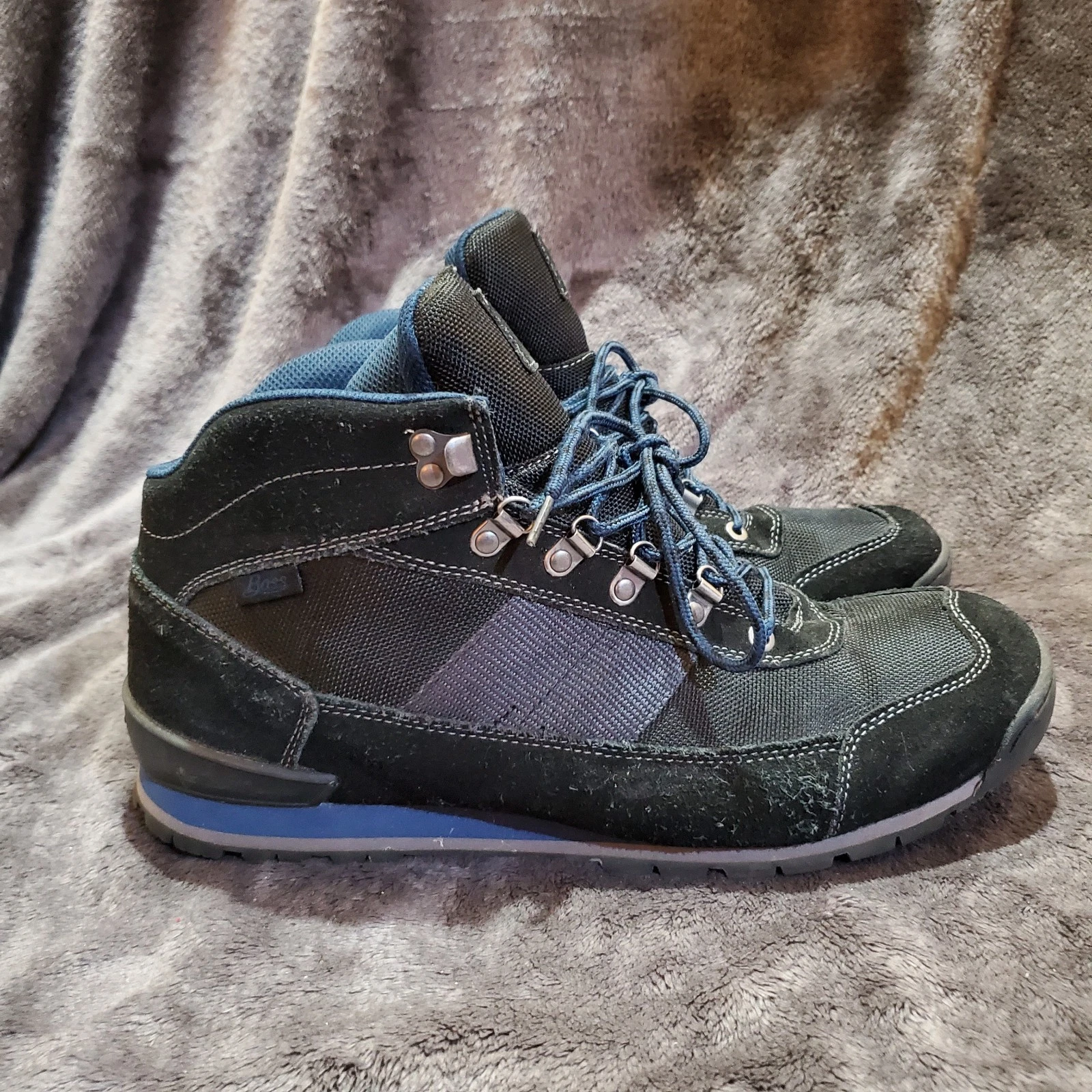 GH BASS Mens SZ 13M Waterproof Aspen Hiker Boots Shoes Black Blue