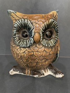 Vintage Napcoware Japan Ceramic Owl Planter 6"
