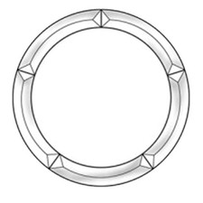 7.5" 5-5/16" Diameter Exquisite Clear Glass Circle Bevel Cluster EC273