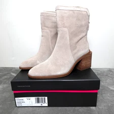 Vince Camuto Verona VC0KORTIMY Women’s Boots Almond Beige Ankle Block Heel 8,.5w