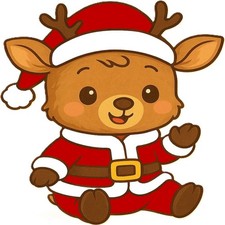 30 Custom Reindeer Claus Personalized Address Labels