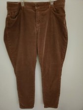 Ralph Lauren Chaps Women Corduroy Pants Straight Leg Size 16 Tan
