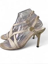 Vintage Chanel  CC Logo Beige And Gold High H...