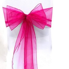 Organza Chair Bow Sash D cor Bows Sashes for Wedding Reception Events Banquet...