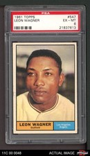 1961 Topps #547 Leon Wagner Angels PSA 6 - EX/MT