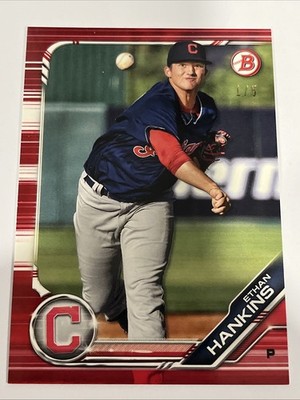2019 Bowman Ethan Hankins Red /5 BP-15 Bookend 1/5 1st On Print