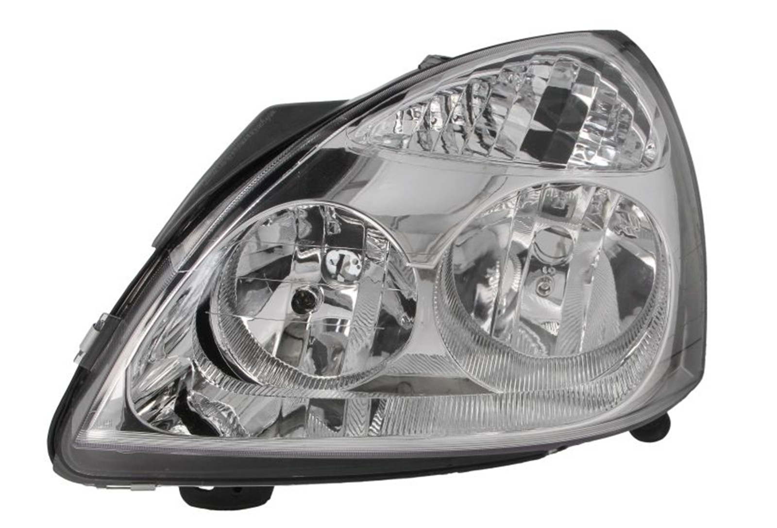 Phare gauche Clio 2 2009 à réglage électrique avec réflecteur chrome anti-jaunissement