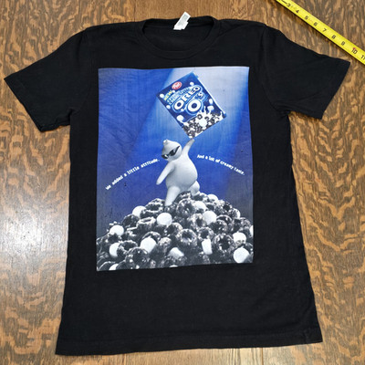 Post Oreos Extreme Taste Oreo O's Black T-Shirt Medium HTV Iron On image