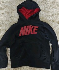 Nike ThermaFit Hoodie, Boys Small, Black