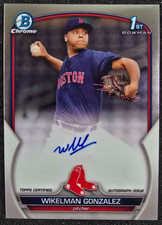 2023 Bowman Chrome 1st AUTO Wikelman Gonzalez #CPA-WG Red Sox