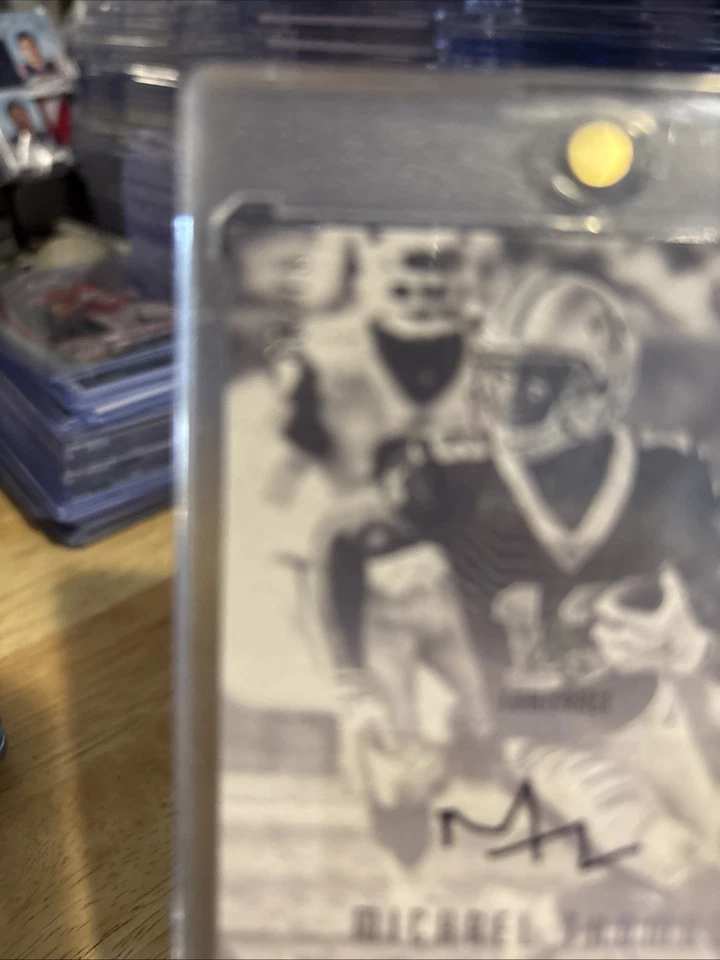 Tinta de fútbol americano Michael Thomas 2018 Panini Luminance autógrafo dorado #40/75 Foto 2 de 4