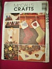 McCall 3844 Pattern Christmas Decorations Stocking Ornaments Tree Skirt UNCUT FF
