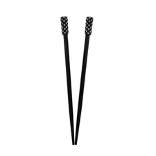 Set of 2 Hair Sticks Chopsticks with Colored Studded Tops