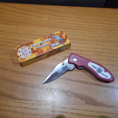 Frost Cutlery Pocket Knife Fire Fighter Folder 4 1/2'' Closed Lock 15-242FF